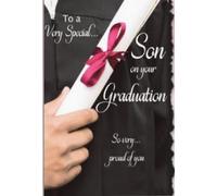 Cardigan Cards Son Graduation Card, Congratulations Design with Cap and Diploma, Very Special Son Message