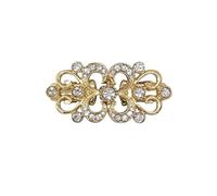 Cardigan Clips For Women 3pcs Retro Sweater Swirl Clip Cape Cloak Clips Blouse Shirt Lapel Collar Cardigan Clip Women Girls Shiny Crystal Pin Brooch(Style 3 golden)