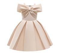 Cardigan Girls 92 Elegant Dress for Girls Off Shoulder A-line Casual Party Dresses Colorful, Rose Gold, 4-5 Years