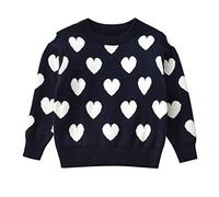 Cardigan Girls Glitter Infant Baby Children Girls Boys Valentine's Day Love Heart Print Knitted Jumper Jumper Long Cardigan Children Girls, black, 18-24 Months