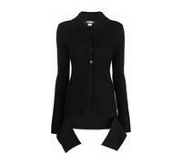 Cardigan Long Sleeve With Cut Out Detail - female - Andrea Adamo - Cardigans - Black - S - Knitwear S