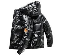 Cardigan Men Quilted Pullover Men Men's Long Sleeve Tops Men's Pullover Hoodies Winter Security Jackets for Men Plain Black Hoodie This is My Christmas Jumper Mens Coats (Black, M)