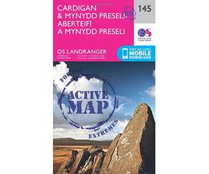Cardigan & Mynydd Preseli / Aberteifi a Mynydd Preseli Map | Weatherproof | Newcastle Emlyn / Castell Newydd Emlyn | Ordnance Survey | OS Landranger ... | Adventure: 145 (OS Landranger Active Map)