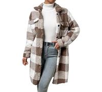Cardigan Padded Men'S Coats Check Winter Warm-Lapel Overcoat Turndown Collar Chunky Cardigans For Women Uk Single Breasted Coat Trench Coats For Women Long Long Winter Coats For Women Uk,2024