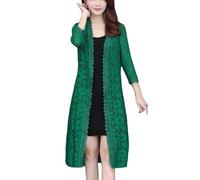 Cardigan Short Sleeve,Women'S Long Cardigan Embroidery Floral Lace Lightweight Jacket Cardigan Mesh V-Neck Festival Jacket Elegant Beach Shirt Jacket See Through Bikini Cover-Up For Dresses,Green,X