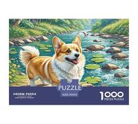 Cardigan Welsh Corgi 1000 Piece Puzzle Beautiful Decoration Puzzle Pet Dog Colourful,Fun,Challenging And Brainteasing Adults Jigsaw Puzzle Fun Present & Activity for Home70x50cm/1000pcs