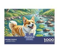 Cardigan Welsh Corgi 1000 Piece Puzzle Beautiful Decoration Puzzle Pet Dog Colourful,Fun,Challenging And Brainteasing Adults Jigsaw Puzzle Gifts for Men38x26cm/1000pcs