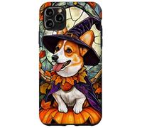 Cardigan Welsh Corgi Dog Halloween Pumpkin Witch Hat Case for iPhone 11 Pro Max