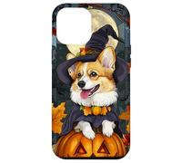 Cardigan Welsh Corgi Dog Halloween Pumpkin Witch Hat Case for iPhone 12 Pro Max