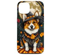 Cardigan Welsh Corgi Dog Halloween Pumpkin Witch Hat Case for iPhone 13