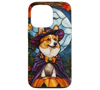 Cardigan Welsh Corgi Dog Halloween Pumpkin Witch Hat Case for iPhone 13 Pro