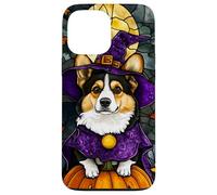 Cardigan Welsh Corgi Dog Halloween Pumpkin Witch Hat Case for iPhone 13 Pro Max
