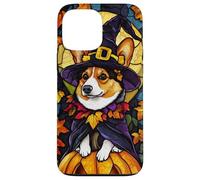 Cardigan Welsh Corgi Dog Halloween Pumpkin Witch Hat Case for iPhone 13 Pro Max