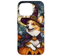 Cardigan Welsh Corgi Dog Halloween Pumpkin Witch Hat Case for iPhone 16 Pro