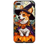 Cardigan Welsh Corgi Dog Halloween Pumpkin Witch Hat Case for iPhone 7 Plus/8 Plus
