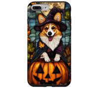 Cardigan Welsh Corgi Dog Halloween Pumpkin Witch Hat Case for iPhone 7 Plus/8 Plus