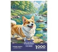 Cardigan Welsh Corgi Jigsaw Puzzles for Adults 1000 Beautiful Decoration Puzzle Pet Dog Puzzles for Adults Gifts for Men38x26cm/1000pcs