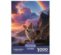 Cardigan Welsh Corgi Jigsaw Puzzles Puzzle for Adults Kids. 1000 Piece Great Gifts Challenge Toy Educational Game Home Decoration for Adults& Kids Age 14 Years Up 38x26cm/1000pcs