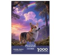 Cardigan Welsh Corgi Jigsaw Puzzles Puzzle for Adults Kids. 1000 Piece Whimsical Challenge Toy Educational Game Home Decoration for Adults& Kids Age 14 Years Up 38x26cm/1000pcs