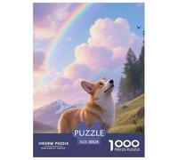 Cardigan Welsh Corgi Jigsaw Puzzles Puzzles for Adults Kids. 1000 Piece Great Gifts Challenge Toy Educational Game Home Decoration for Educational Games Gifts 38x26cm/1000pcs