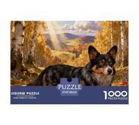 Cardigan Welsh Corgi1000 Piece Puzzle Puzzle Cute Dogs Clever Puzzles for The Whole Family 38x26cm/1000pcs