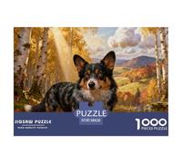 Cardigan Welsh Corgi1000 Piece Puzzle Puzzle Cute Dogs Puzzle Gift for The Whole Family 38x26cm/1000pcs