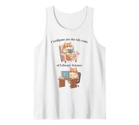 Cardigans are The Lab Coats of Library Science, Cute cat Tank Top
