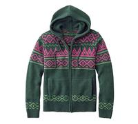 Cardigans for Men Hoodie Loose Fit Cardigan Irish Jacquard Jumper Celtic Knitted Design Pullover Wool Knitted Hooded Jacket Island Wool Jumper Knitted Cardigan, Green, L