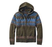 Cardigans for Men Hoodie Loose Fit Cardigan Irish Jacquard Jumper Celtic Knitted Design Pullover Wool Knitted Hooded Jacket Island Wool Jumper Knitted Cardigan, blue, L