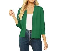 Cardigans for Women Trendy Summer Lightweight Shrugs Short Sweater Slim Fit Knit Top Open Front Cover Up Cardigan Grass Green