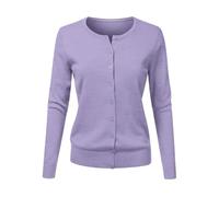 Cardigans for Women UK Button Down Sweater Long Sleeve Knitted Jumper | Cropped Sweatshirts Classic Crew Neck Knit Jacket Older Ladies Pullover Summer Coat Work Tops Office Wear Autumn Clothes