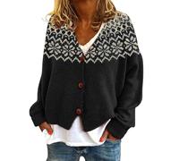Cardigans for Women UK Cute Floral Print Buttons for Cardigan Colour Blocking Plus Size Crochet Cardiganes Casual V Neck Ladies Jumpers Spring Fall Loose Long Sleeve Tops Women Sale