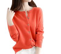 Cardigans for Women UK Cute Solid Colour Buttons for Cardigans Plus Size Lightweight Crochet Cardigan Spring Fall Long Casual V Neck Women's Cardigan Loose Long Sleeve Tops Women
