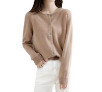 Cardigans for Women UK Cute Solid Colour Buttons for Cardigans Plus Size Lightweight Crochet Cardigan Spring Fall Long Casual V Neck Women's Cardigan Loose Long Sleeve Tops Women