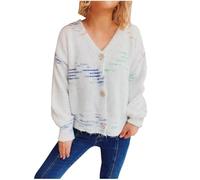 Cardigans for Women UK Knit V Neck Button up Sweaters Tie Dye Knit Jumpers Elegant Long Sleeve Tops Fall Winter Coats Jackets Outwear Fall Winter Warm Home Casual Streetwear