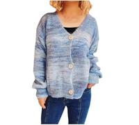 Cardigans for Women UK Knit V Neck Button up Sweaters Tie Dye Knit Jumpers Elegant Long Sleeve Tops Fall Winter Coats Jackets Outwear Fall Winter Warm Home Casual Streetwear