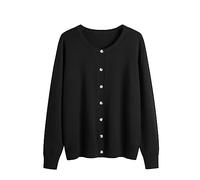 Cardigans for Women UK, Ladies Lightweight Long Sleeve Open Front Cardigan, Soft Fine Knit Sweater, Casual Smart Classic Cardy
