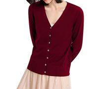 Cardigans for Women UK Long Sleeve And Buttoned Knitted Jumper Ladies Soft Touch Knit Sweaters Women's Lightweight Knitwear Casual V Neck Short Fleece Coat Solid Color Open Front Cardigans