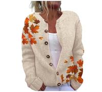 Cardigans for Women UK Long Sleeve Button Down Crewneck Knit Outwear Jumpers Lightweight Open Front Soft Casual Sweaters