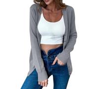 Cardigans for Women UK, Long Sleeve Lightweight Cardigans Button Down V Neck Fine Knit Cardigan Soft Jacket Cozy Top Fall Outerwear Open Front Tops with Pocket for Ladies