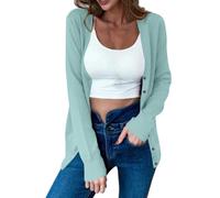 Cardigans for Women UK, Long Sleeve Lightweight Cardigans Button Down V Neck Fine Knit Cardigan Soft Jacket Cozy Top Fall Outerwear Open Front Tops with Pocket for Ladies