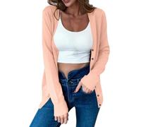 Cardigans for Women UK, Long Sleeve Lightweight Cardigans Button Down V Neck Fine Knit Cardigan Soft Jacket Cozy Top Fall Outerwear Open Front Tops with Pocket for Ladies