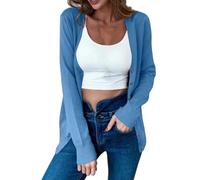 Cardigans for Women UK, Long Sleeve Lightweight Cardigans Button Down V Neck Fine Knit Cardigan Soft Jacket Cozy Top Fall Outerwear Open Front Tops with Pocket for Ladies