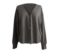 Cardigans For Women Uk Long Sleeve V-Neck Sweaters Button Down Knit Bolero Shrug Cropped Cardigan Ribbed Cuffs Coat Solid Cardigans Elegant Soft Comfort Lightweight Knitwear Casual Loose Shawl Tops