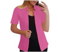Cardigans for Women UK Womens Blazers Jackets Summer Short Sleeve Business Casual Outfits Lapel Work Office Suit Blazer Lightweight Slim Fit Suit Jacket