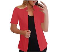 Cardigans for Women UK Womens Blazers Jackets Summer Short Sleeve Business Casual Outfits Lapel Work Office Suit Blazer Lightweight Slim Fit Suit Jacket