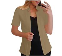 Cardigans for Women UK Womens Blazers Jackets Summer Short Sleeve Business Casual Outfits Lapel Work Office Suit Blazer Lightweight Slim Fit Suit Jacket