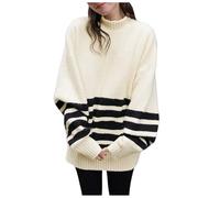 Cardigans For Women Uk,Women'S Fall Striped Long Pullover Sweaters Turtleneck Long Sleeve Loose Fit Chunky Knit Casual Cute Tops Blouse