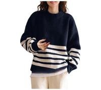 Cardigans For Women Uk,Women'S Fall Striped Long Pullover Sweaters Turtleneck Long Sleeve Loose Fit Chunky Knit Casual Cute Tops Blouse