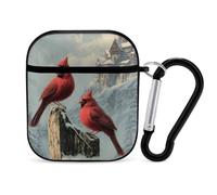Cardina Birds Church Snowy Trees Case Compatible with Airpods 1/2